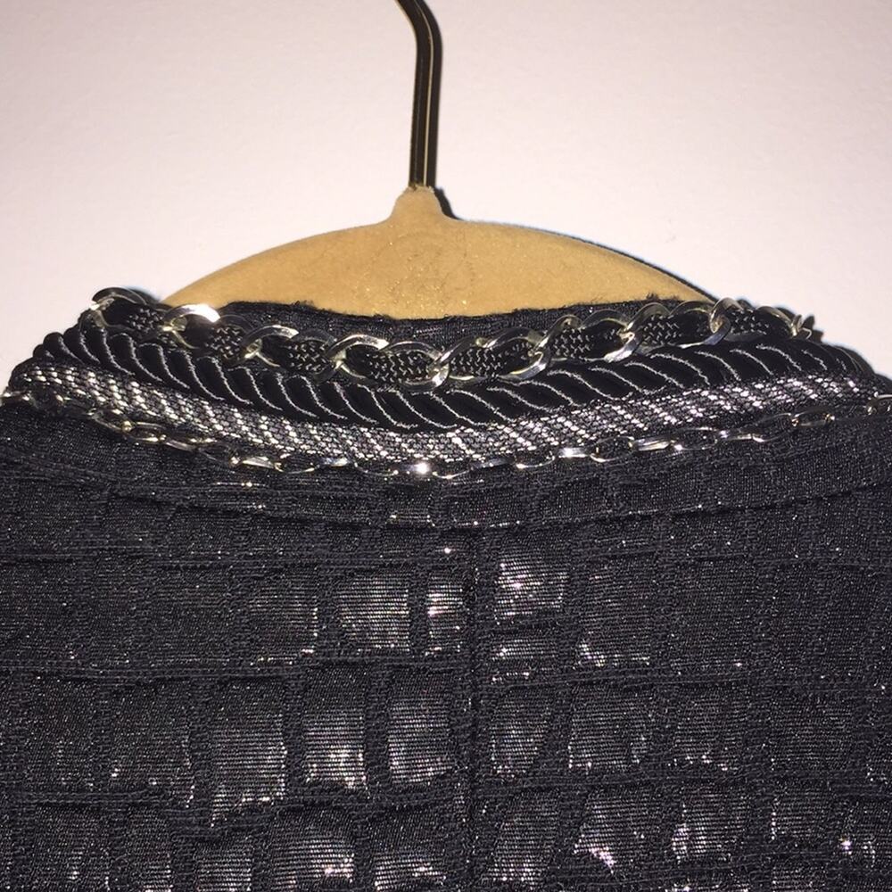 Chico's Alligator Pattern Black Jacket Size 2 - image 5